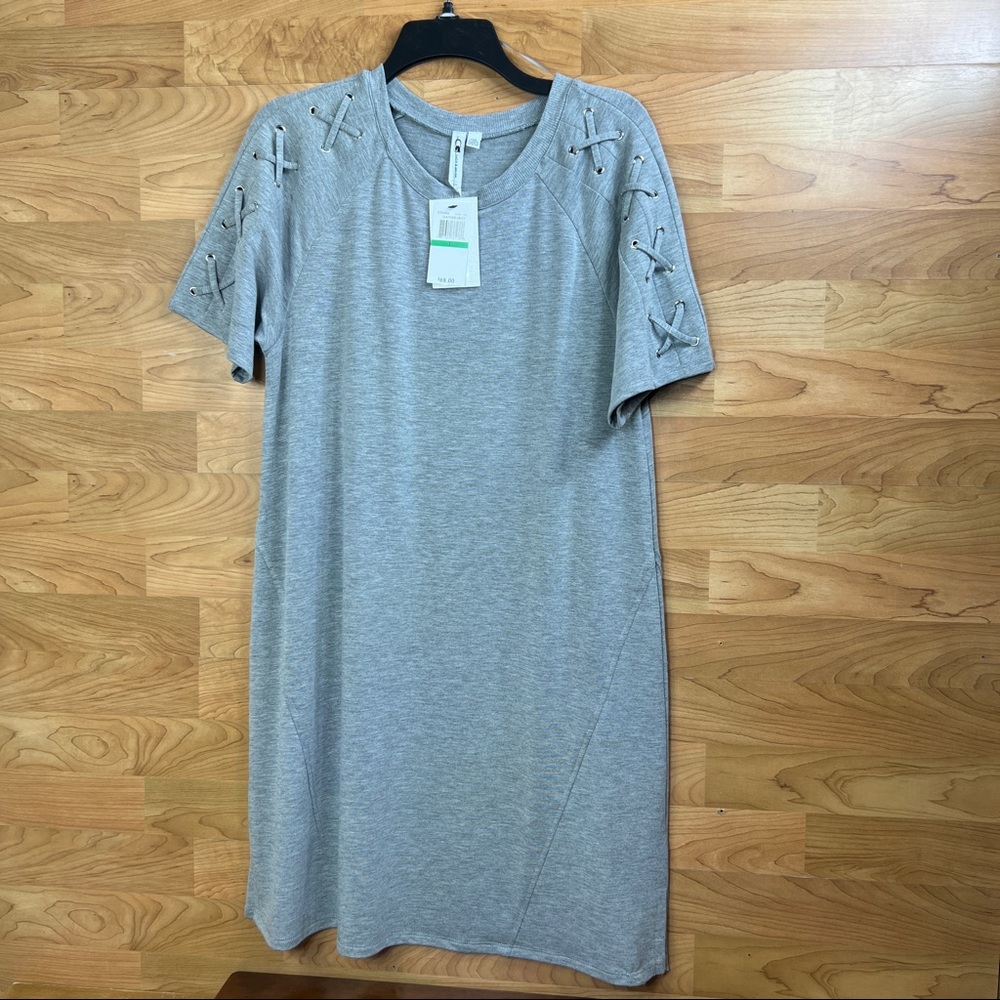 Cable & Gauge Hathergrey Size Large Dress with Sleeves that look Braided